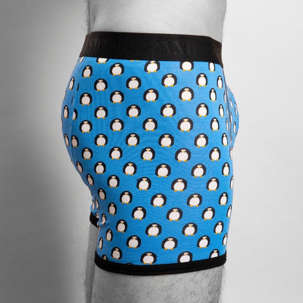 Swole Panda Bamboo Boxers – Breathable Penguin Print Men's Underwear