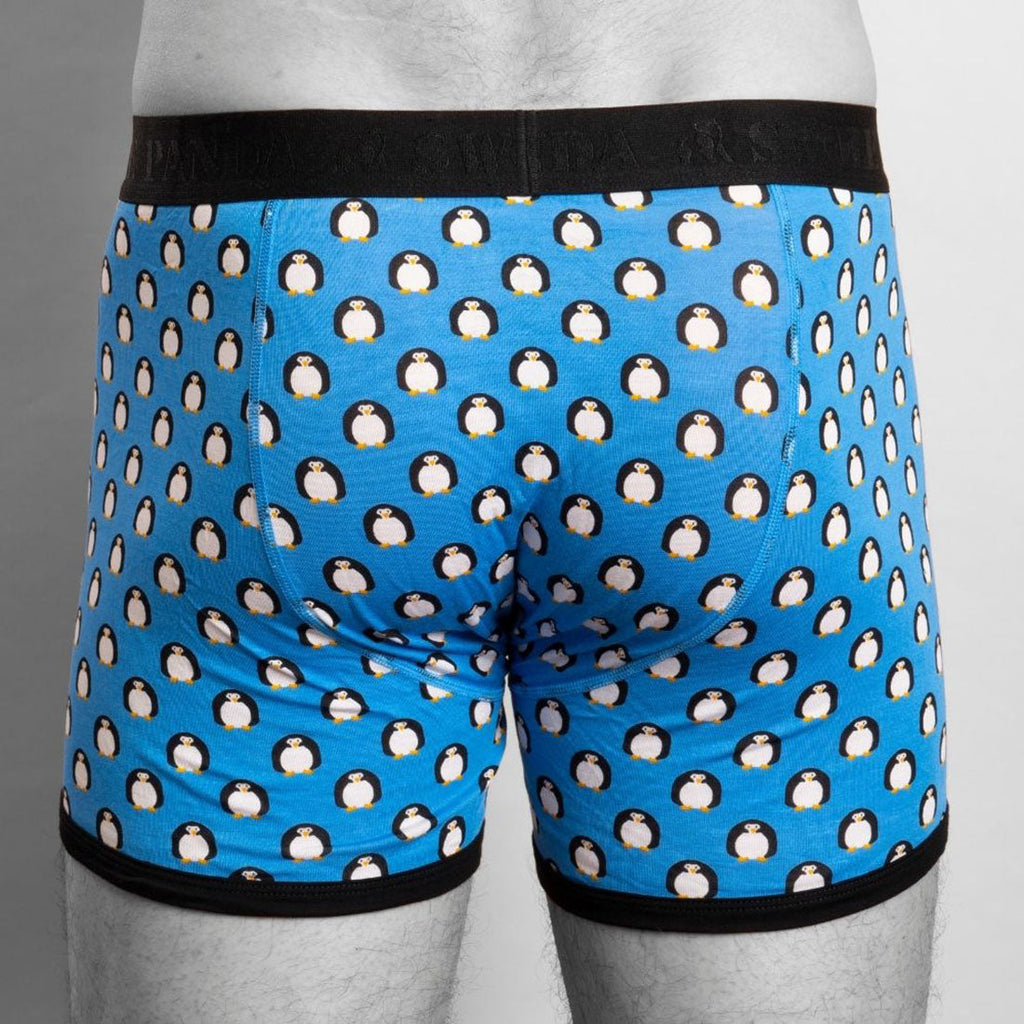 Swole Panda Bamboo Boxers – Breathable Penguin Print Men's Underwear