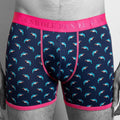 Swole Panda Bamboo Boxers – Breathable Shark Print Men's Underwear