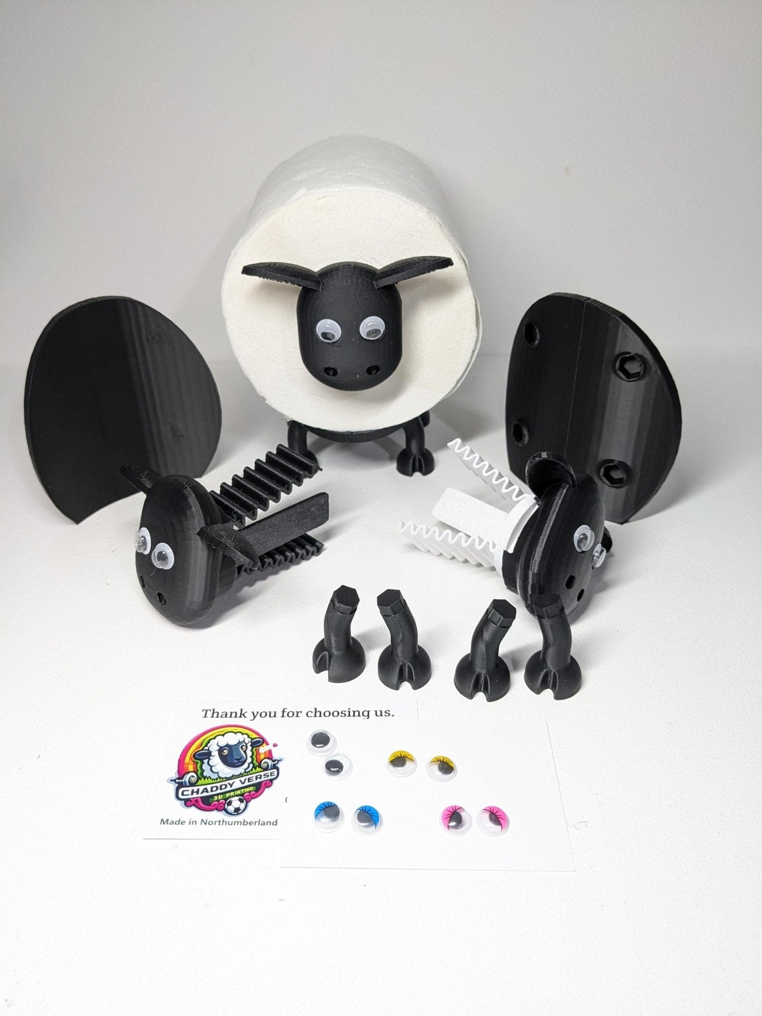 Chaddyverse Black Sheep Spare Toilet Roll Holder – Universal Fit