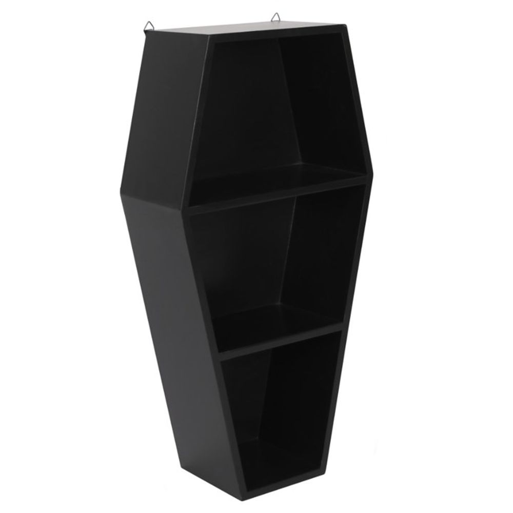 Kate's Clothing Coffin Display Shelf – Gothic Wooden Trinket Shelving