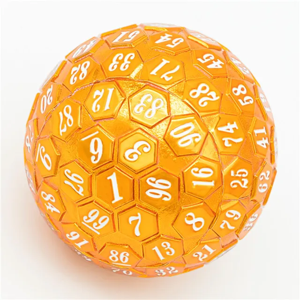 Sunfire Oracle | Solid Metal Dice | 45MM D100