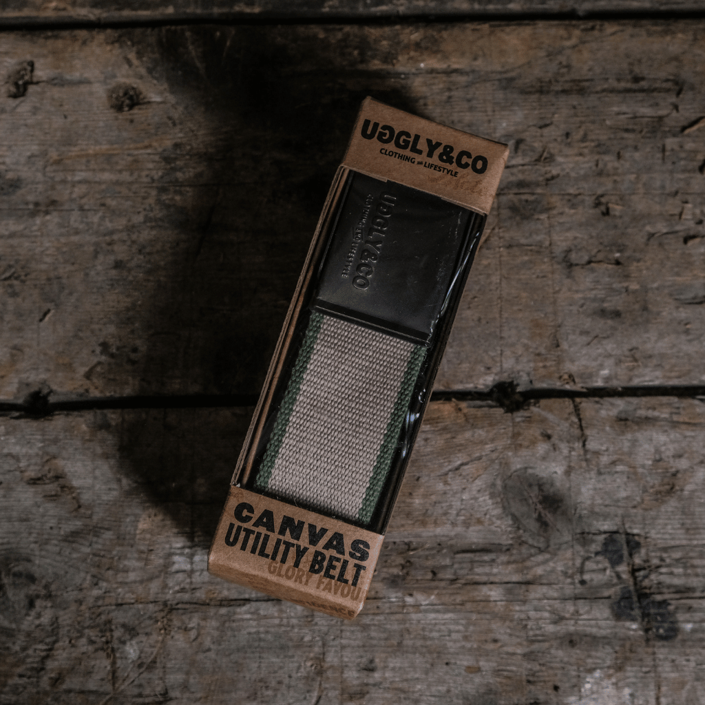 Uggly and Co Reversible Green Canvas Utility Belt with Bottle Opener