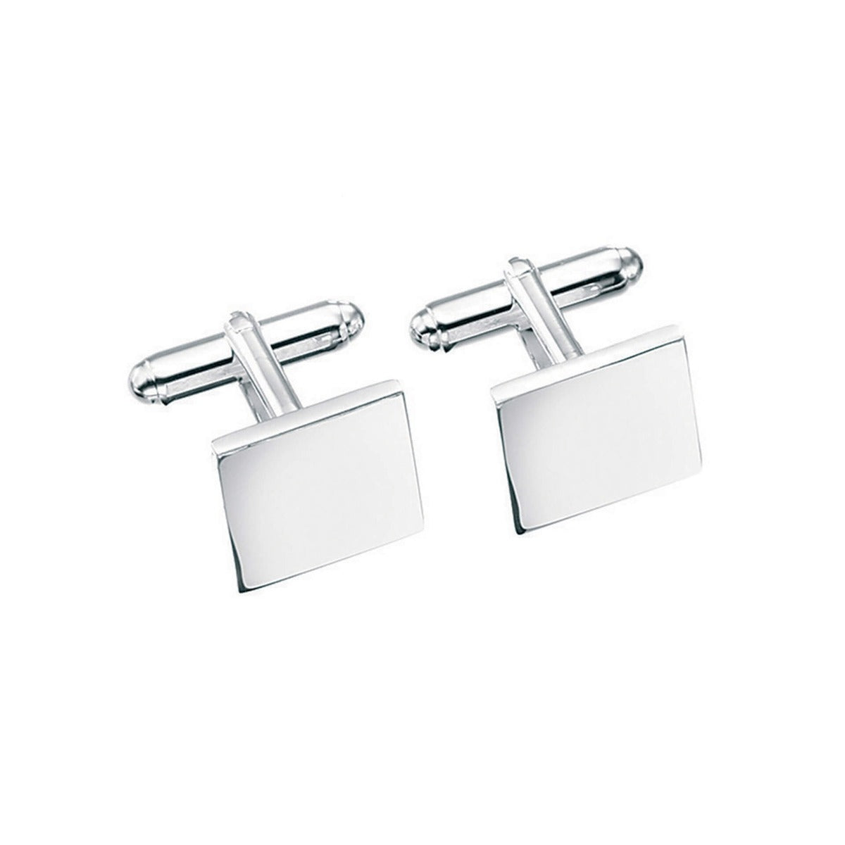 Sterling Silver Plain Square Cufflinks | Gecko Jewellery Retail
