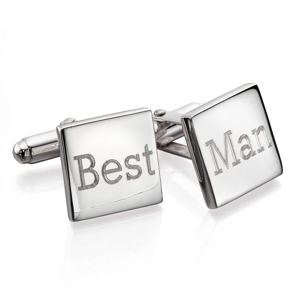 Sterling Silver Plain Square Cufflinks | Gecko Jewellery Retail