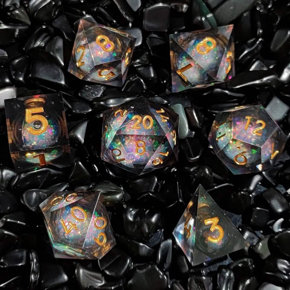 Arcane Cosmos | Liquid Core Dice | Resin | 7 Piece Set
