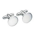 Sterling Silver Round Cufflinks – Engravable Gecko Jewellery Retail