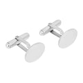 Oval Cufflinks in Recycled Sterling Silver by Gecko Jewellery Retail