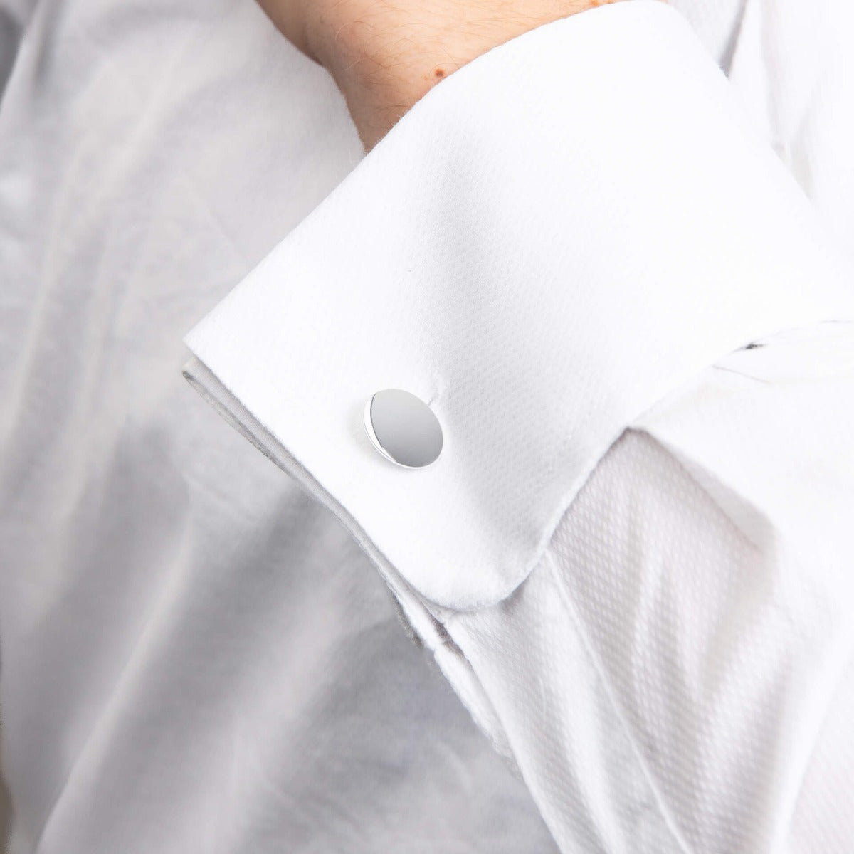 Oval Cufflinks in Recycled Sterling Silver by Gecko Jewellery Retail