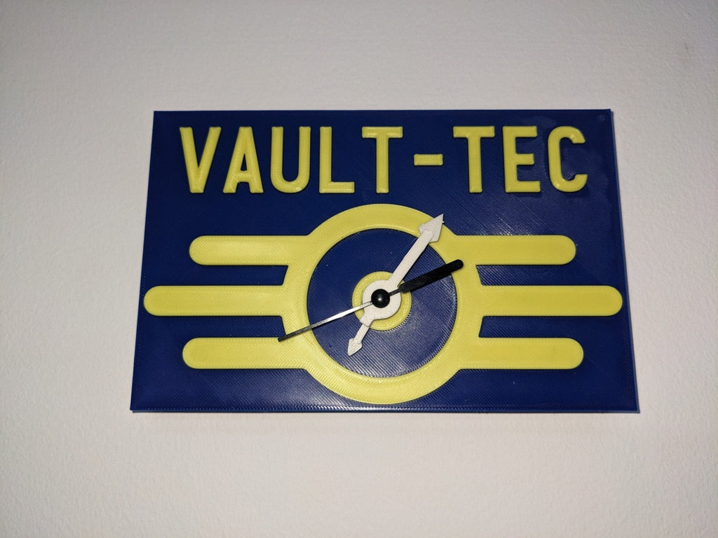 Vault-Tec Fallout Wall & Desk Clock – 3D Printed Gaming Decor