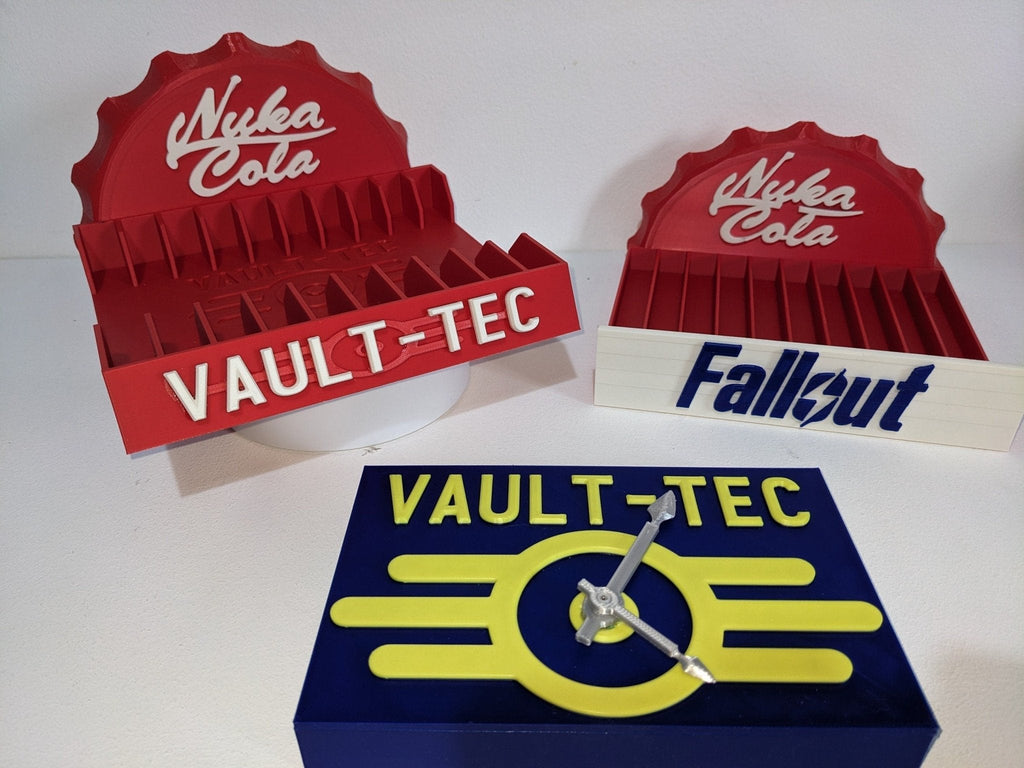 Vault-Tec Fallout Wall & Desk Clock – 3D Printed Gaming Decor