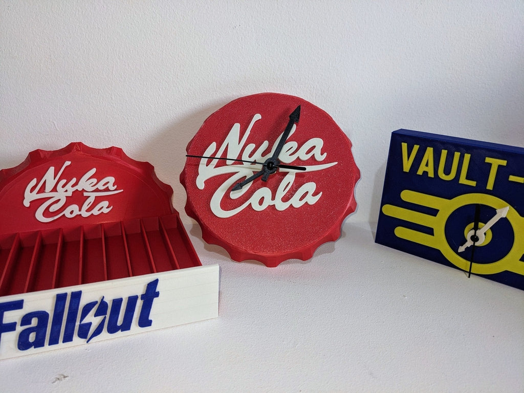 Vault-Tec Fallout Wall & Desk Clock – 3D Printed Gaming Decor