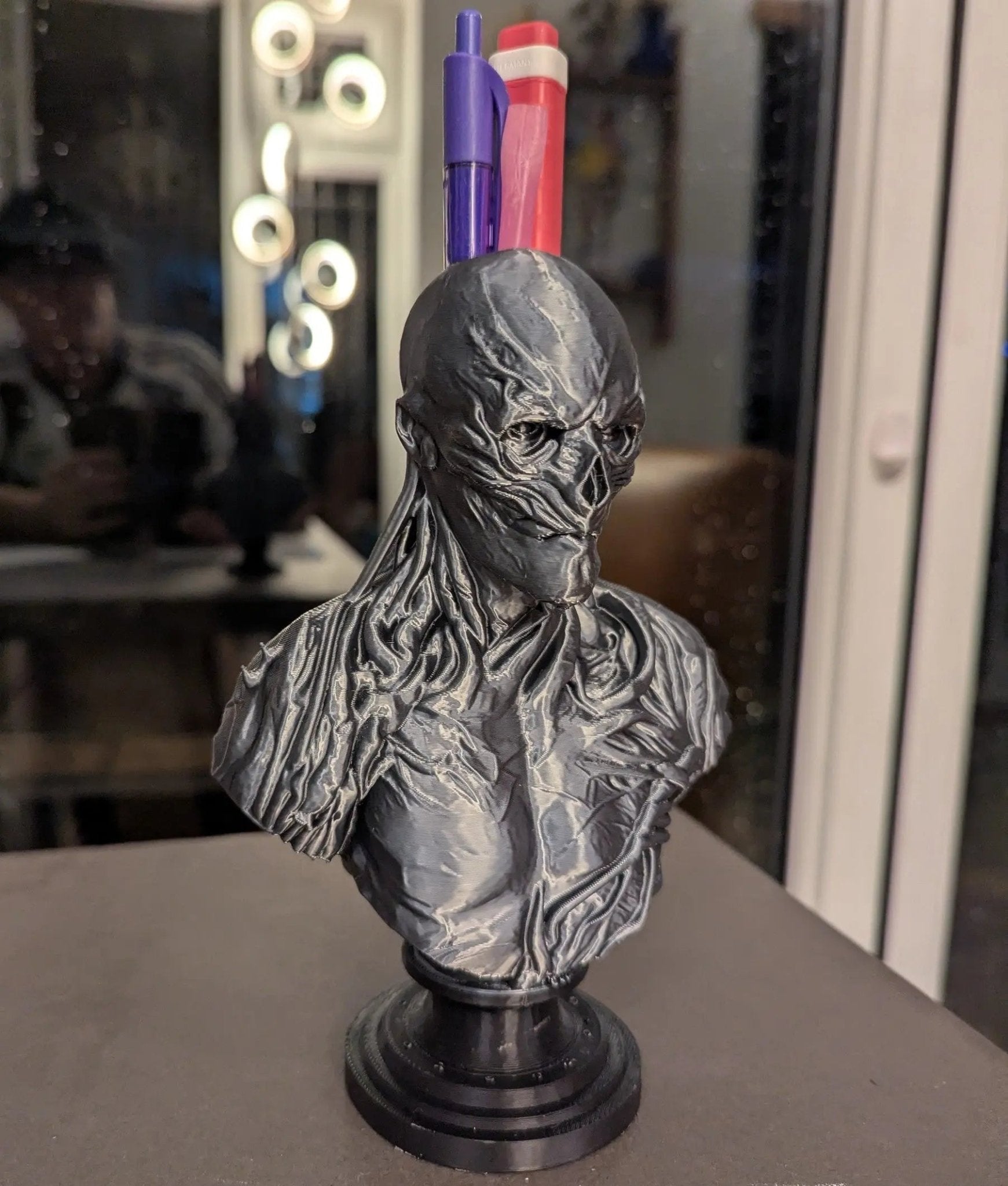 Vecna Bust Pen Pot & Brush Holder | Chaddyverse Horror Desk Ornament