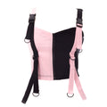 Chemical Black Veil and Void Pink Harness Crop Top – Cyber Goth Punk