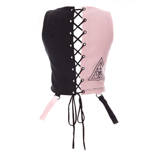 Chemical Black Veil and Void Pink Harness Crop Top – Cyber Goth Punk