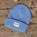 Uggly and Co Sky Blue Fisherman Beanie – Recycled Knit Cuffed Hat