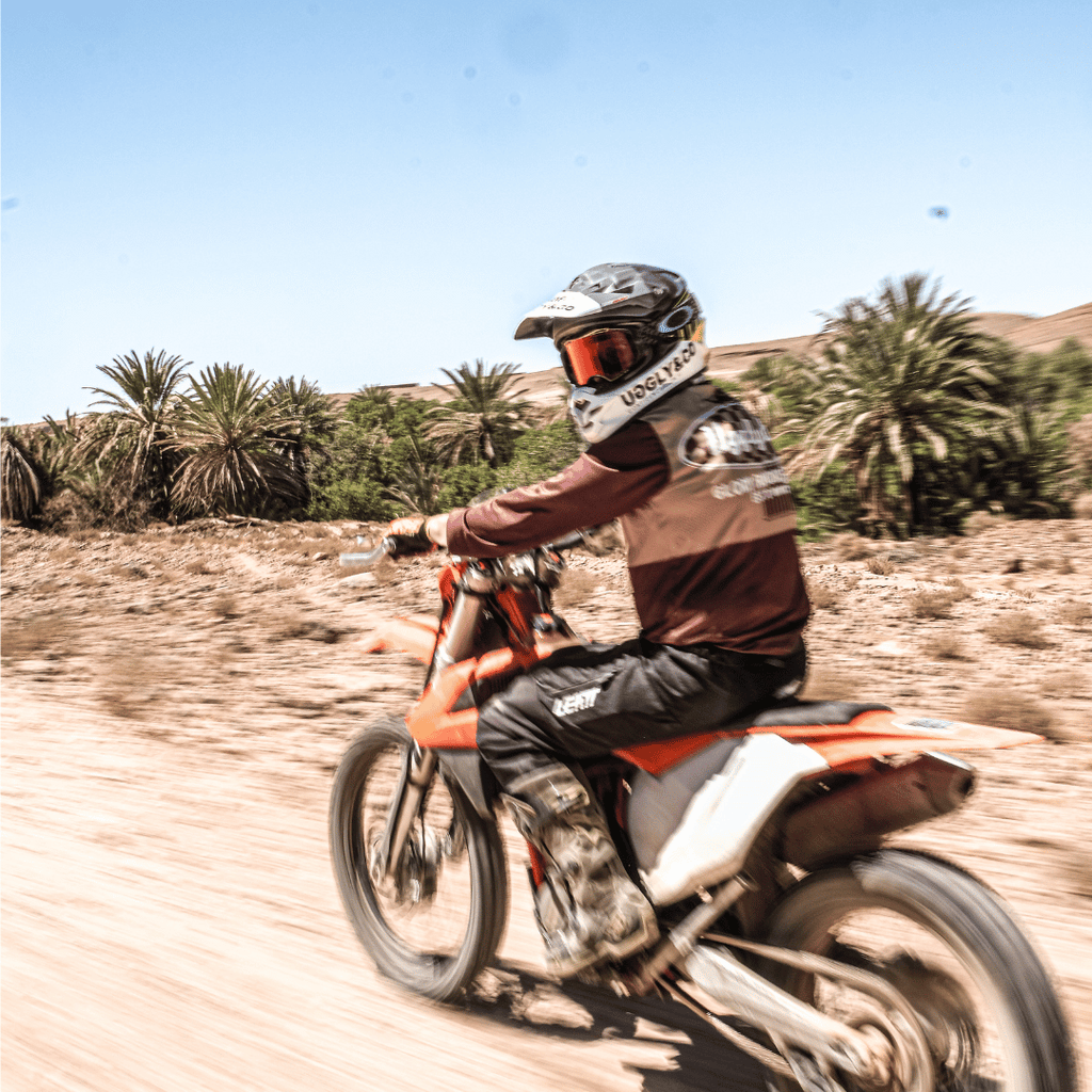 Uggly&Co No.1 Vintage Motocross Jersey – Brown & Beige MX Shirt