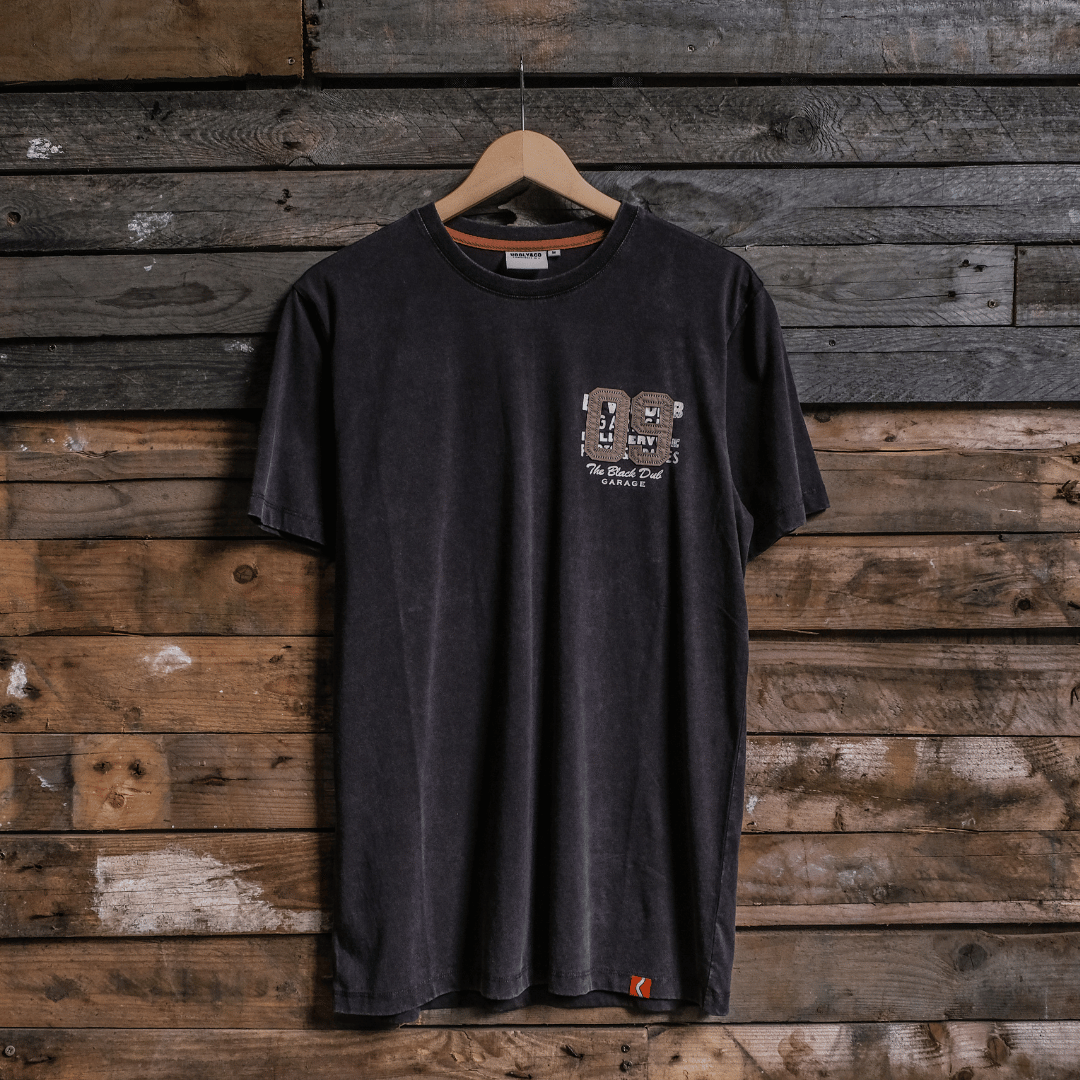 Uggly and Co Black Parts & Spares 09 Heavyweight Acid Wash Tee