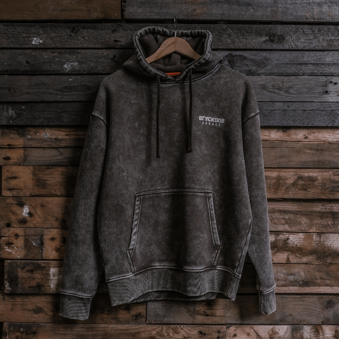 Uggly and Co Tarmac Parts & Spares Acid Wash Heavyweight Hoodie