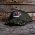 Uggly and Co Union Jack Diamond Vintage Cap – Green Cotton Aviation Hat