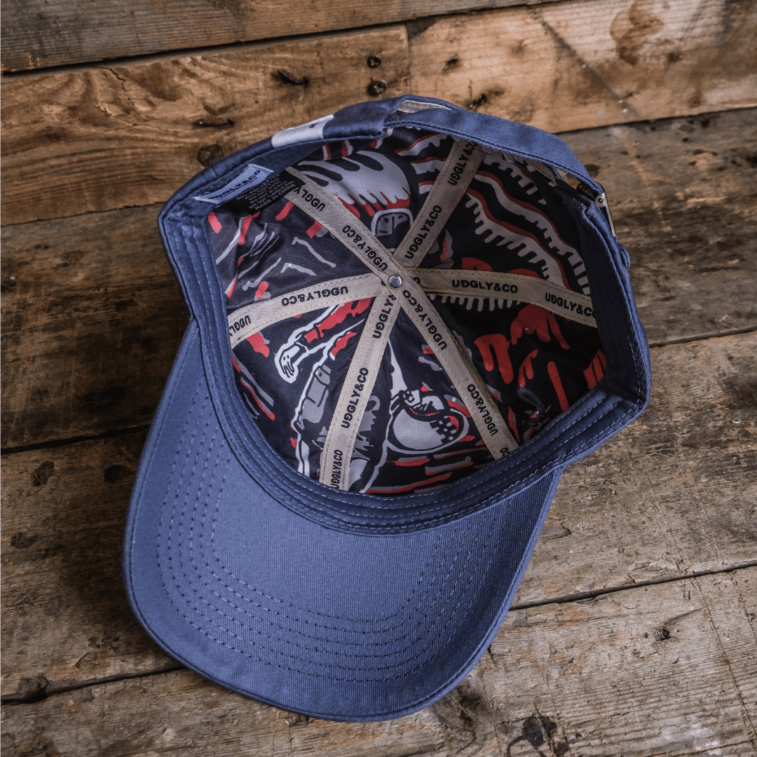 Uggly & Co Dusky Summit Vintage Baseball Cap – Royal Blue Structured Hat