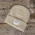 Beige Beanie – UGGLY&CO Soft Acrylic Cuffed Knit Winter Hat – Unisex
