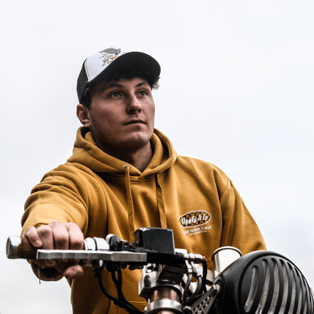 Uggly and Co Black Dub Garage Trucker Hat – Isle of Man Spark-Plug Cap
