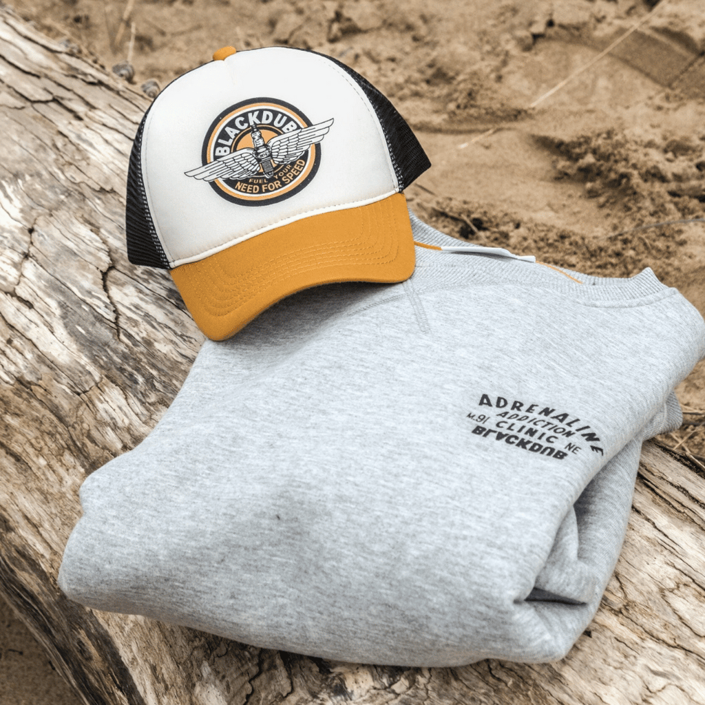 Uggly and Co Black Dub Garage Circle Wings Trucker Hat – Brown & Black