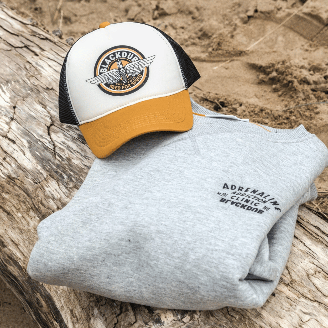 Uggly and Co Black Dub Garage Circle Wings Trucker Hat – Brown & Black