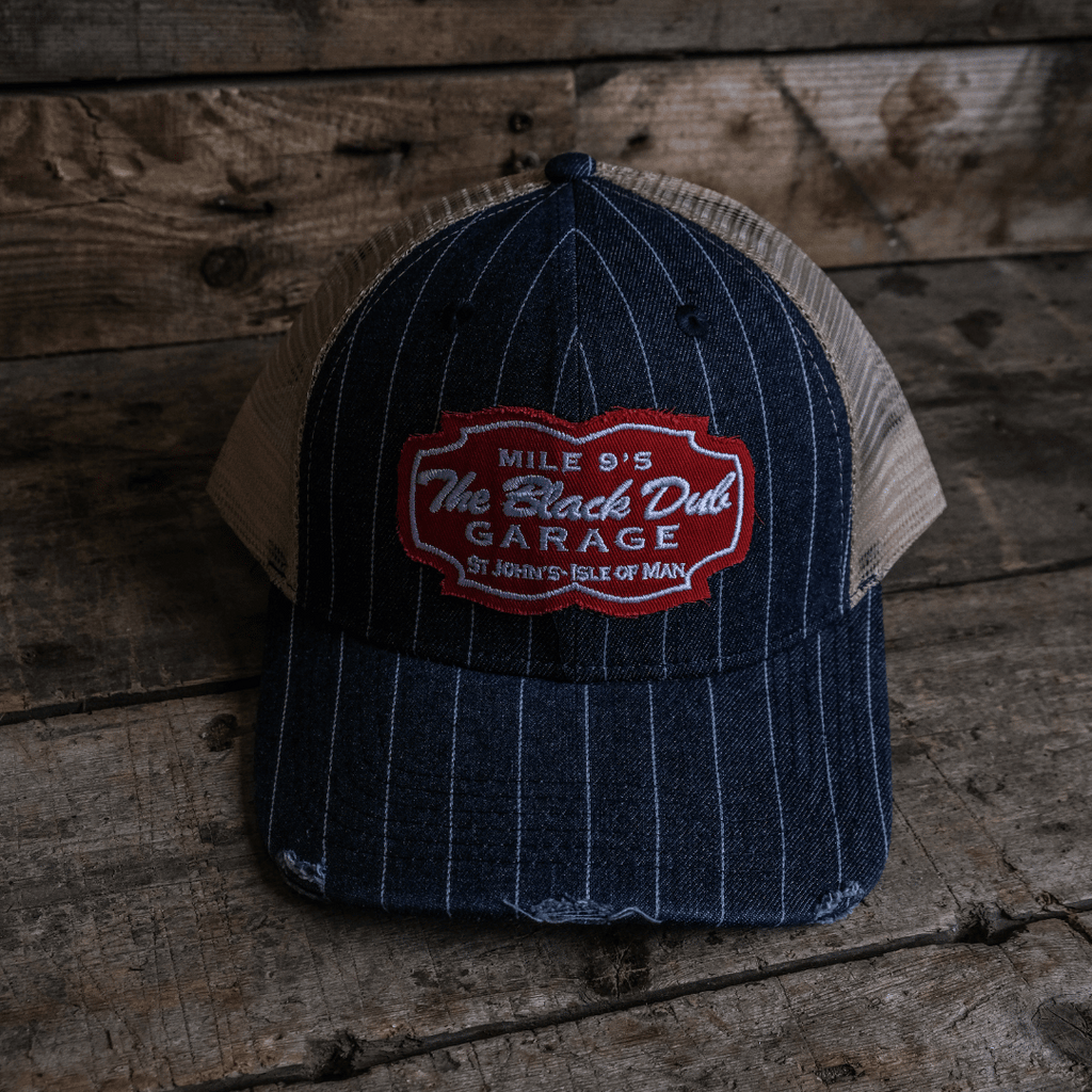 Uggly and Co Pinstripe Denim Trucker Hat – Vintage Garage Style Cap
