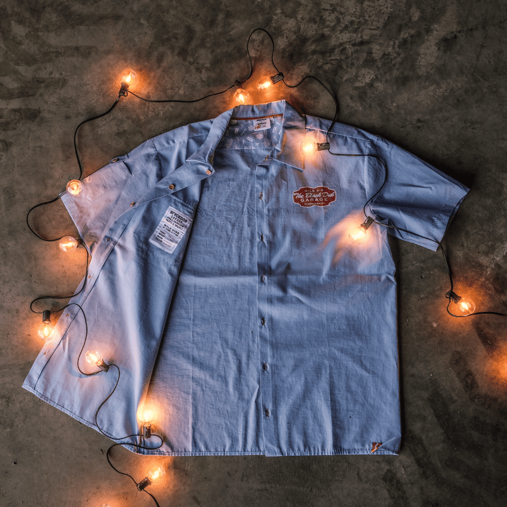 Uggly and Co Blue Garage Shirt – Vintage Style Cotton Workwear Shirt