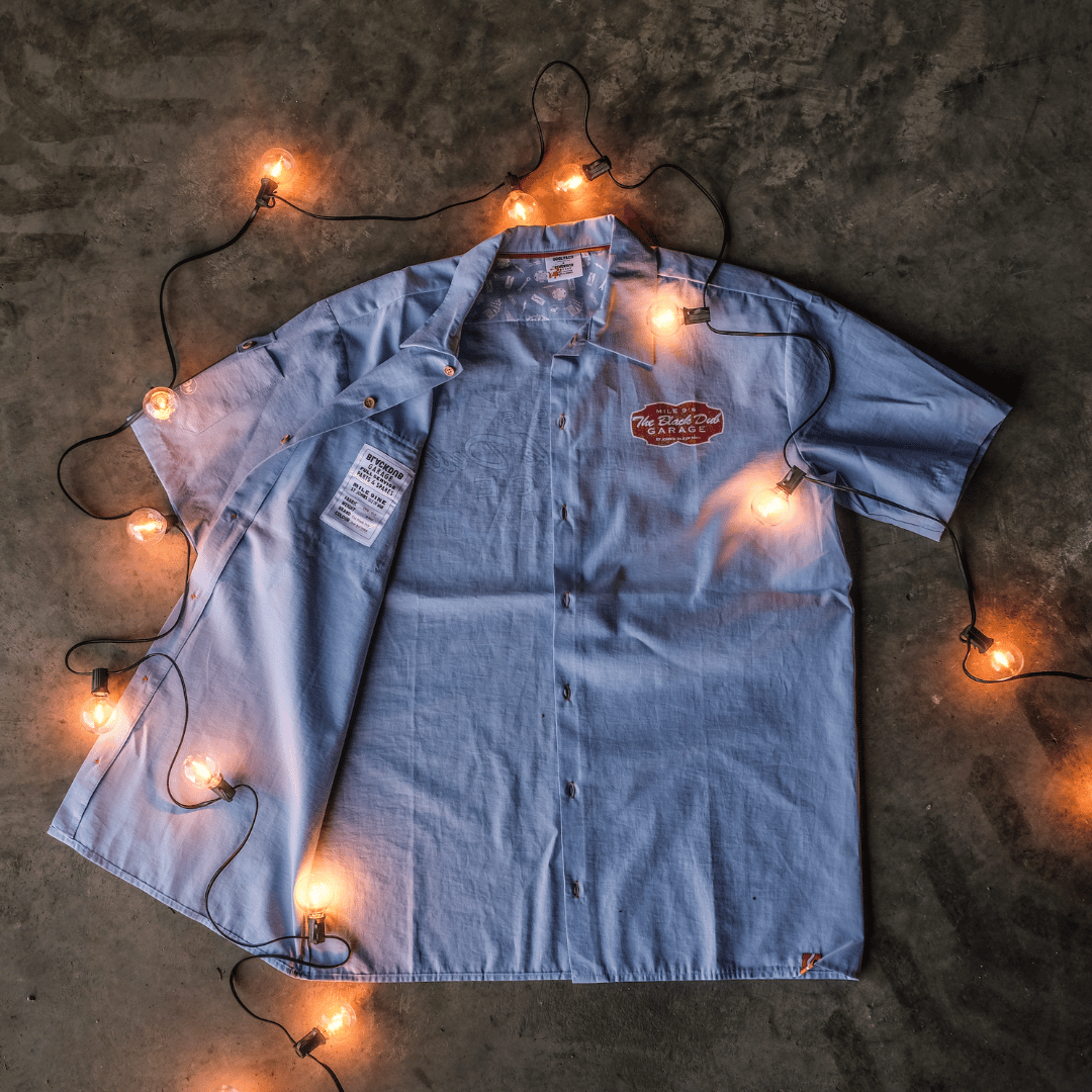 Uggly and Co Blue Garage Shirt – Vintage Style Cotton Workwear Shirt