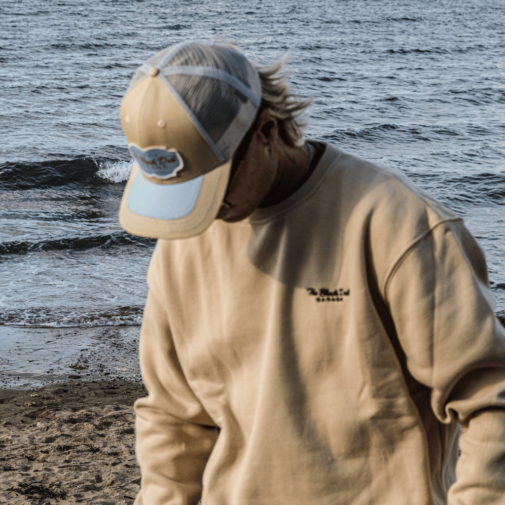 Uggly and Co Black Dub Garage Jumper – Beige Heavyweight Fleece