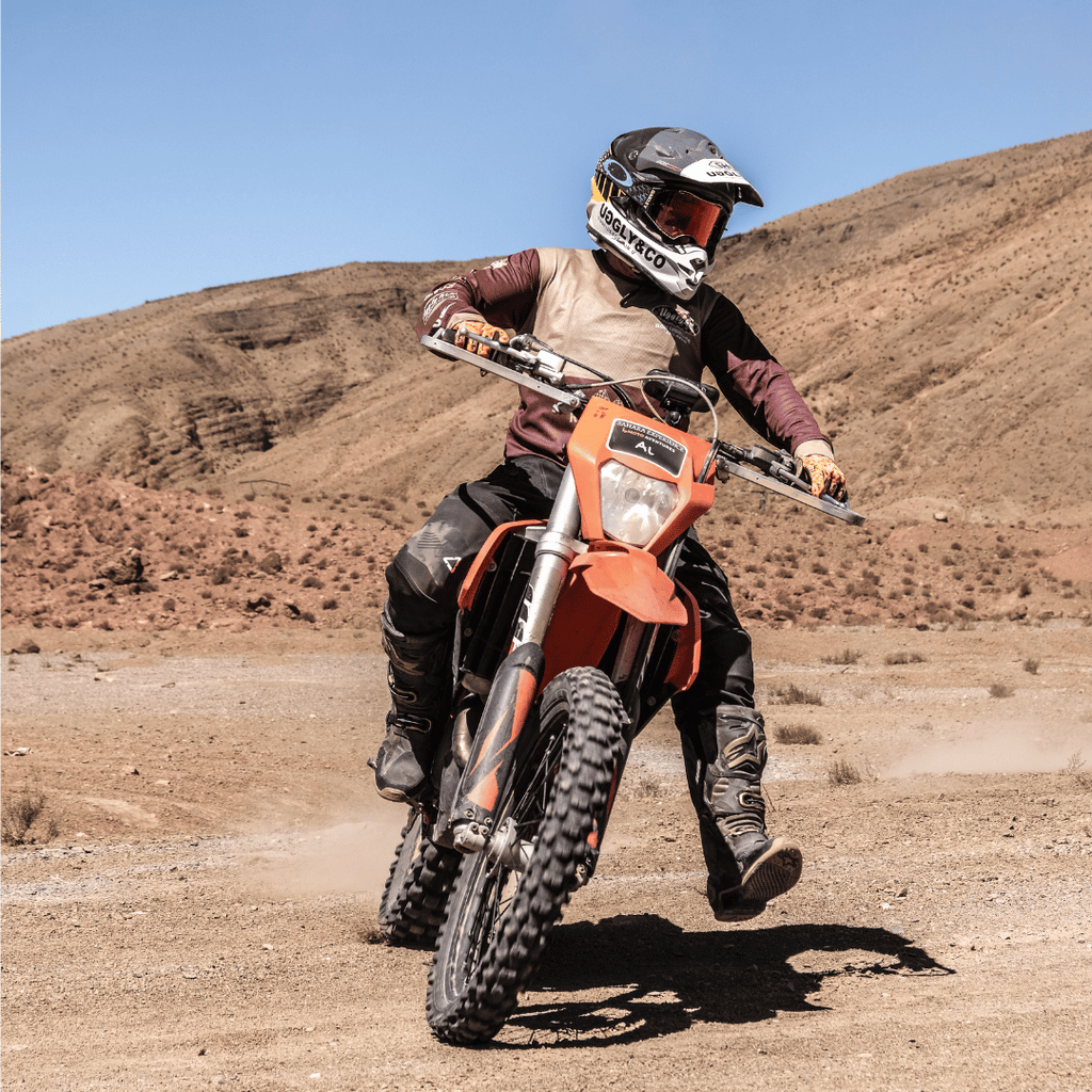 Uggly&Co No.1 Vintage Motocross Jersey – Brown & Beige MX Shirt