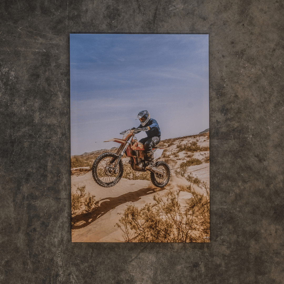 Motocross Desert Canvas Print – Uggly and Co Wall Art (32cm x 48cm)