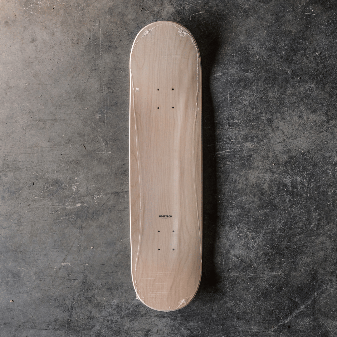 Uggly&Co Palm Trees Skateboard Deck – 8.25 Inch Maple Wood Wall Art
