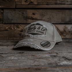 Uggly and Co Beige Diamond Vintage Baseball Cap – Acid Wash Distressed