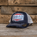 Uggly and Co Blue Diamond Trucker Hat – Vintage Distressed Mesh Cap