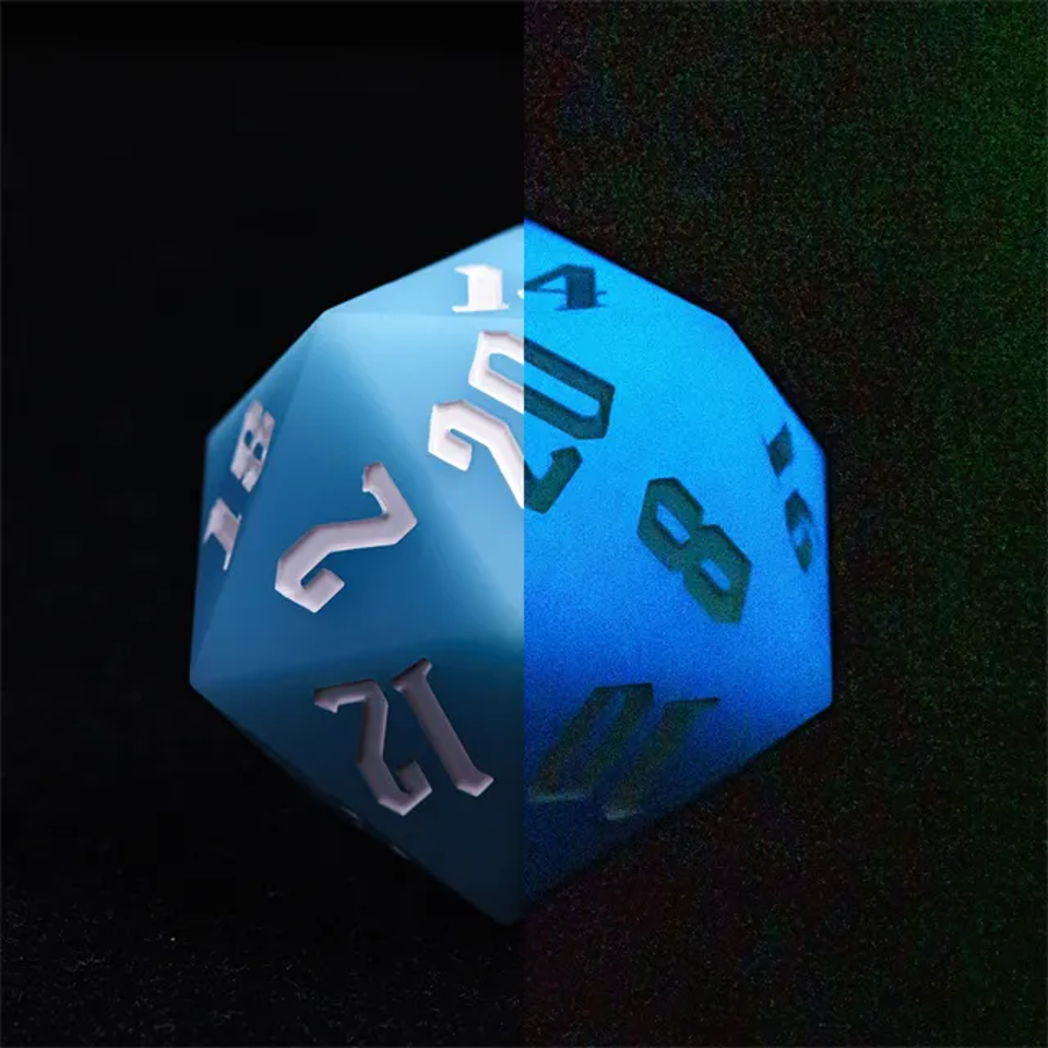 Jester's Bounce | Silicone D20 | Single Dice | Blue
