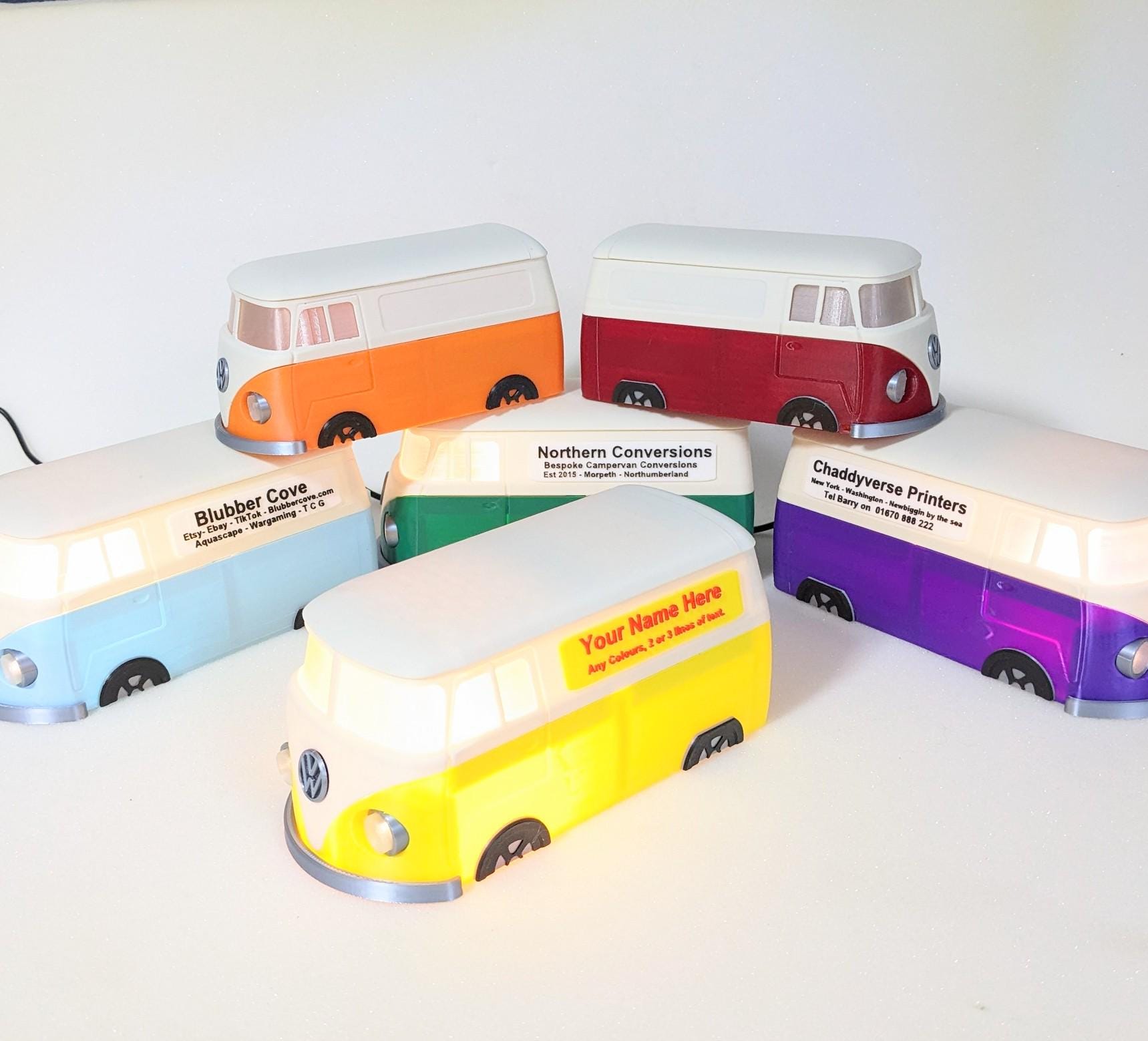 Chaddyverse VW T1 Splitty Van Night Light | Personalised Storage Box