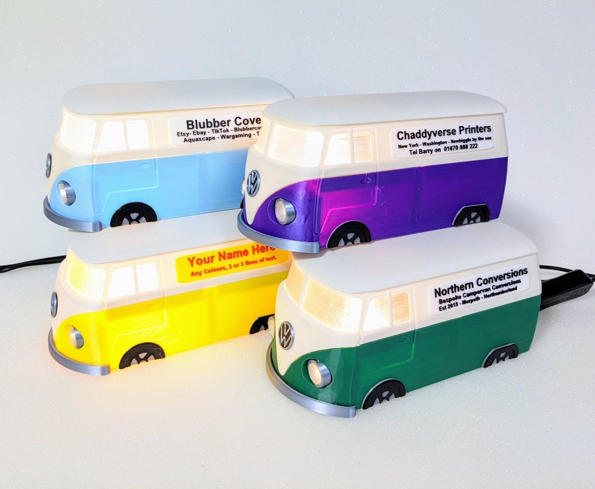 Chaddyverse VW T1 Splitty Van Night Light | Personalised Storage Box
