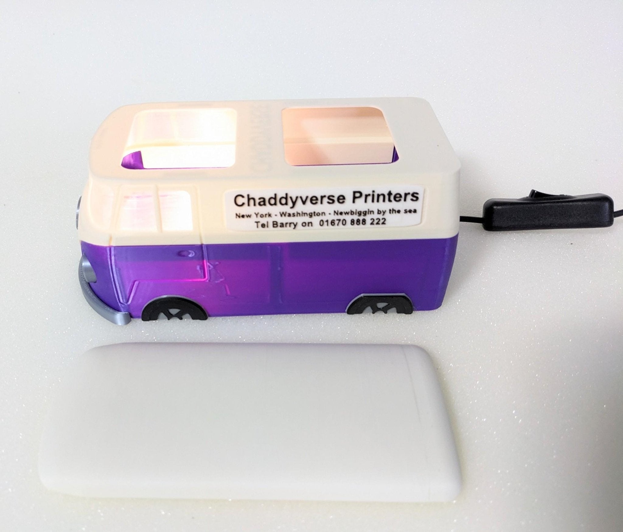 Chaddyverse VW T1 Splitty Van Night Light | Personalised Storage Box