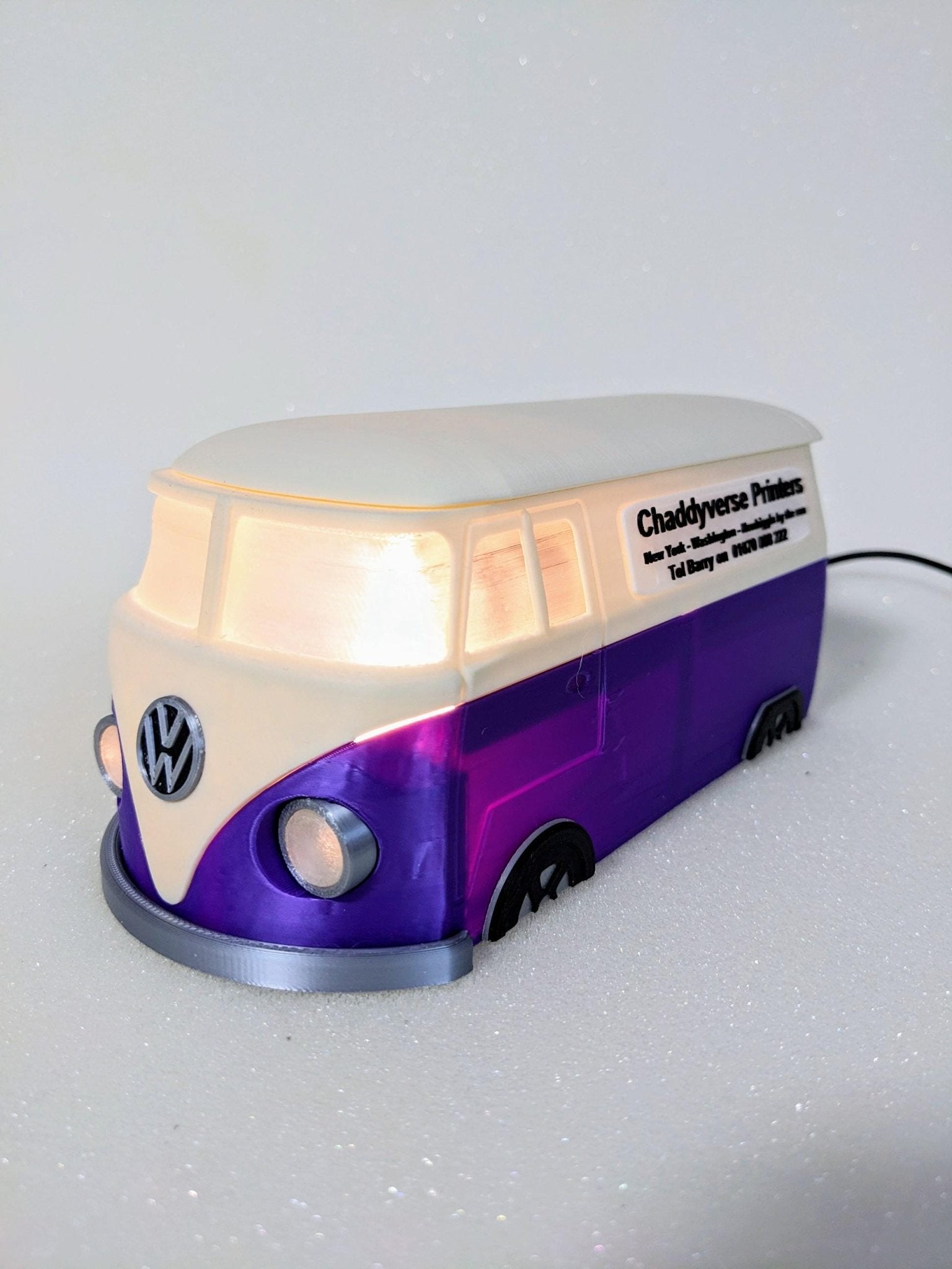 Chaddyverse VW T1 Splitty Van Night Light | Personalised Storage Box