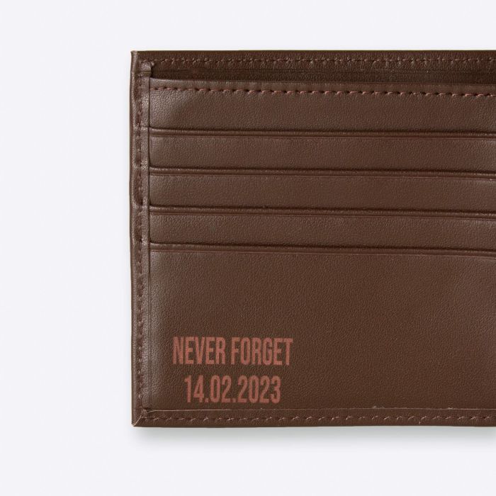 Gecko Jewellery Retail Personalised Leather Wallet with Coin Purse