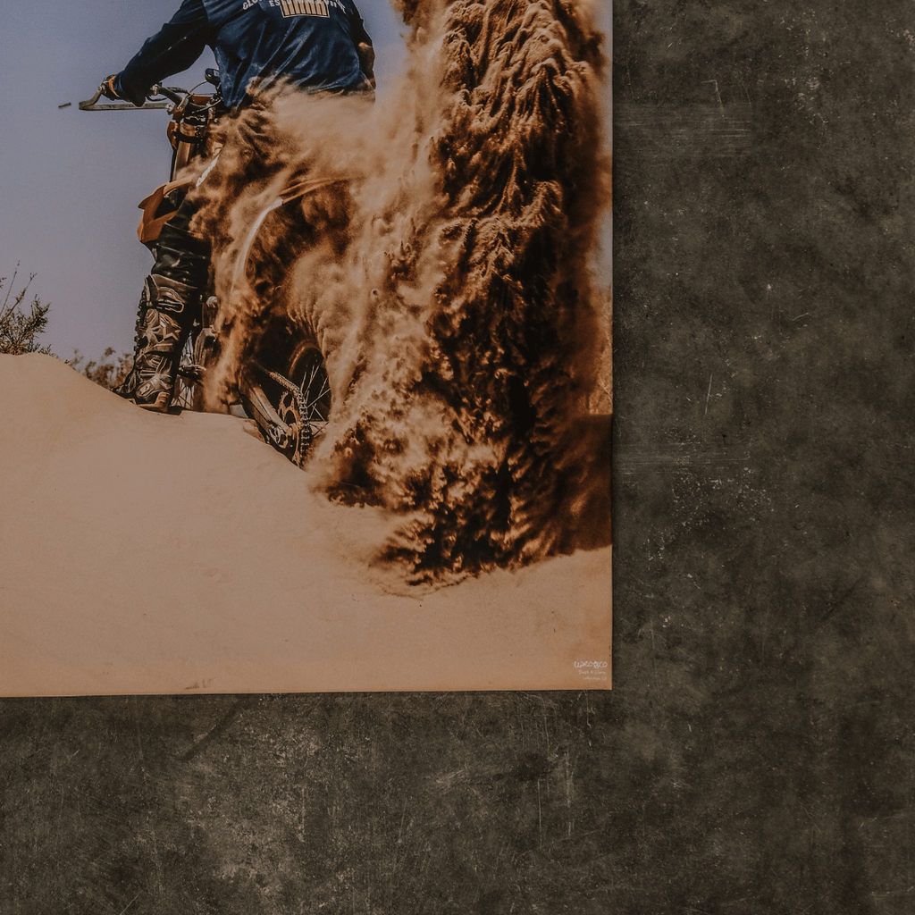 Uggly and Co Dust & Glory Motocross Desert Wall Art Canvas - 32x48cm