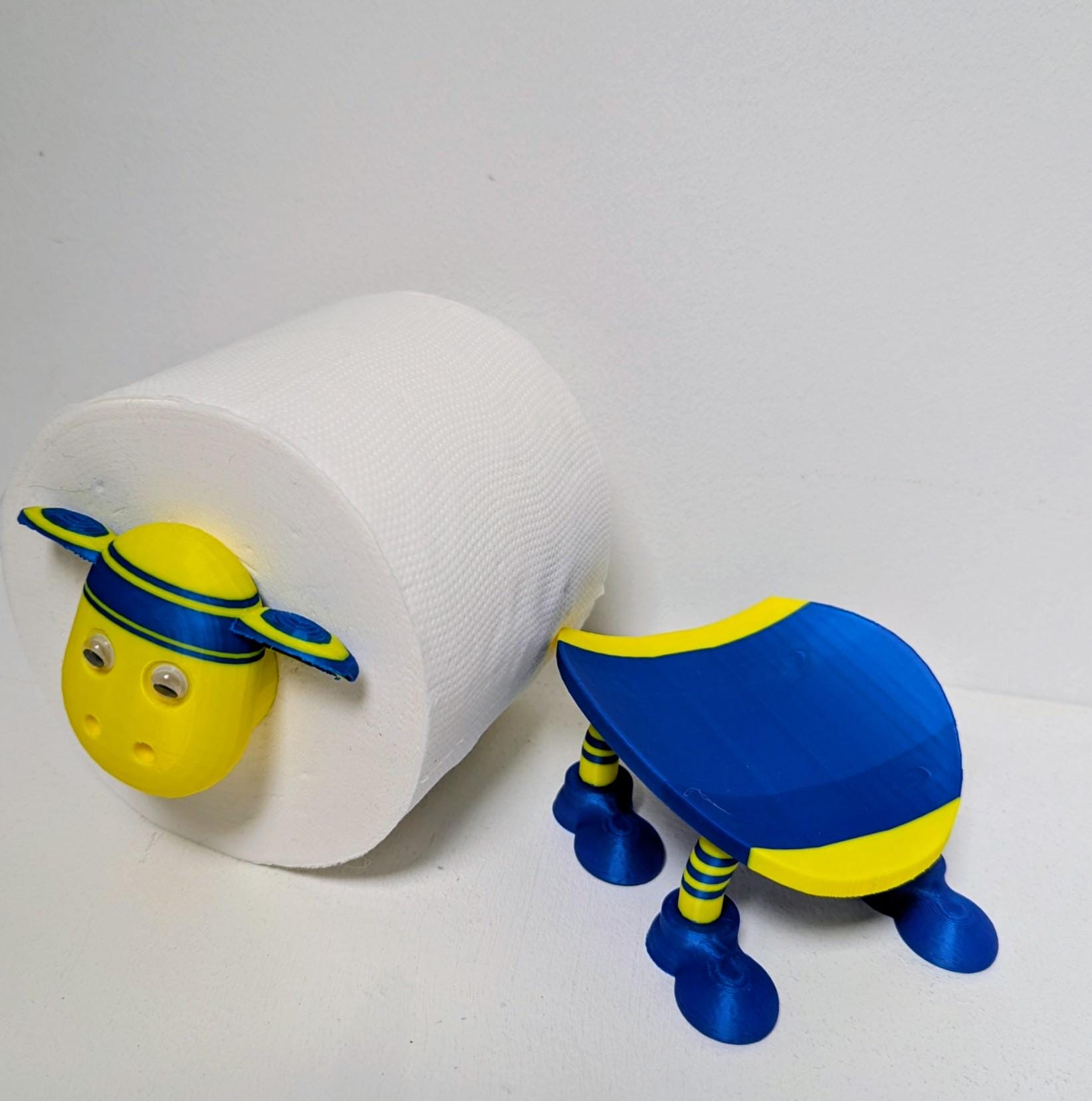 Warrington Wolves Super Sheep Toilet Roll Holder – Primrose & Blue