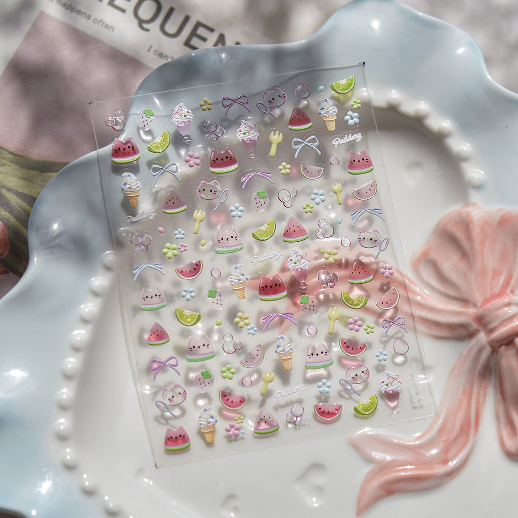 LuLuFun Studio Summer Holiday Nail Deco Stickers - Ultra-Thin Nail Art
