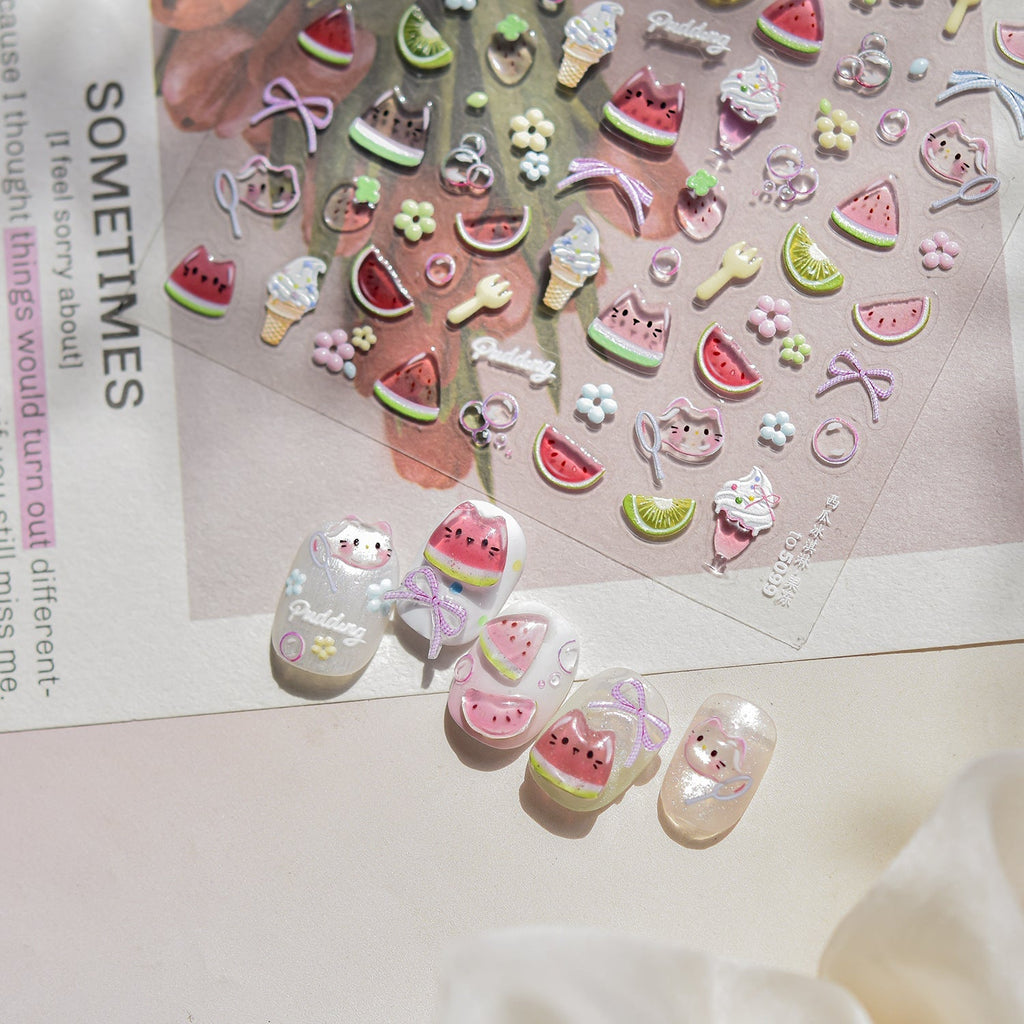 LuLuFun Studio Summer Holiday Nail Deco Stickers - Ultra-Thin Nail Art