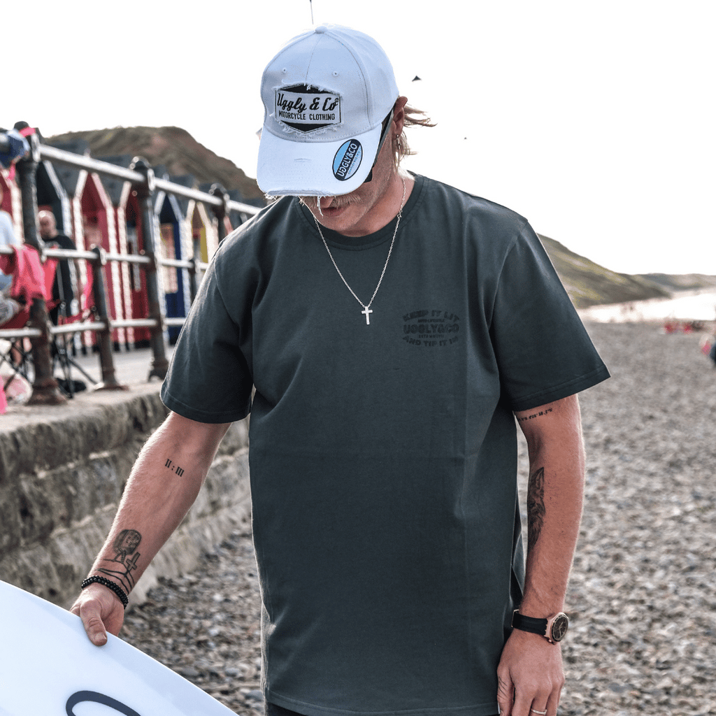 Uggly and Co White Diamond Vintage Cap – Acid Wash Distressed Hat