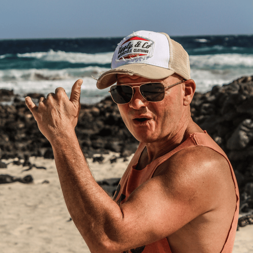 Uggly & Co Original Diamond Trucker Hat – Distressed Vintage Mesh Cap